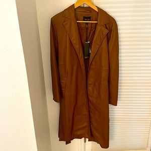 NWT faux leather duster jacket.
